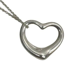 Tiffany Co Open Heart Necklace Pendant Silver Peretti